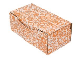 Desenli Kutu 22.5x12x8 cm - Turuncu