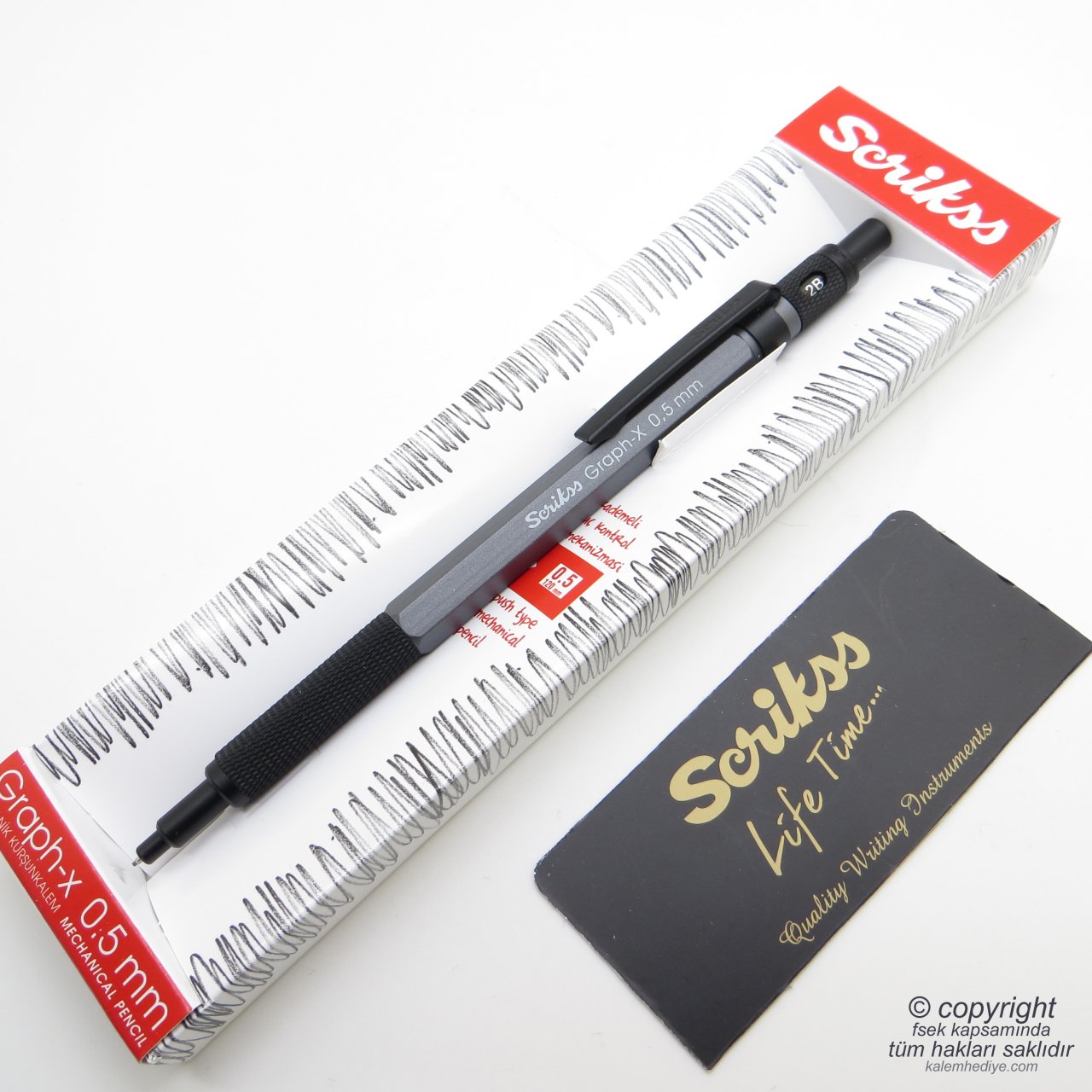 Scrikss Graph-x 0.5mm Antrasit | İsme Özel Kalem