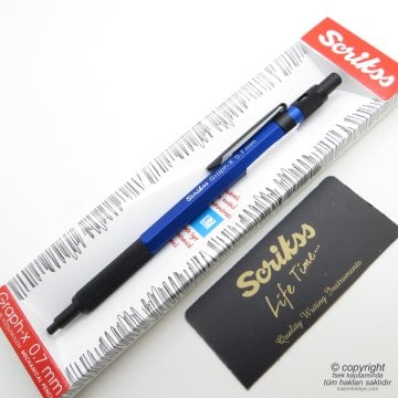 Scrikss Graph-x 0.7mm Mavi | İsme Özel Kalem