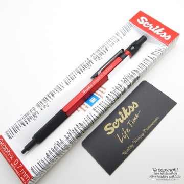 Scrikss Graph-x 0.7mm Kırmızı | İsme Özel Kalem