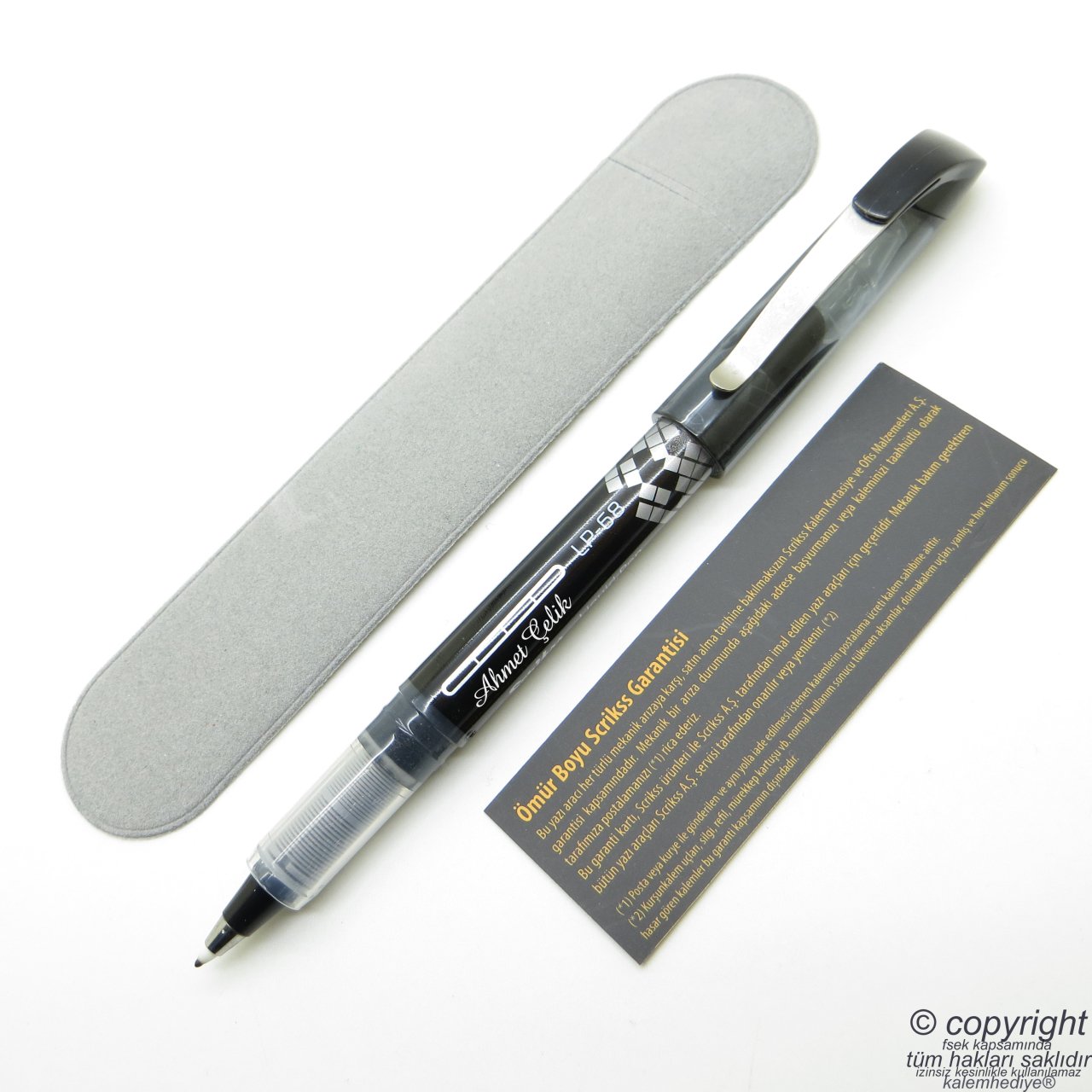 Scrikss İsme Özel LP68 Likid Siyah Kalem 1 Adet | Scrikss Kalem | İsme Özel Kalem | Hediyelik Kalem