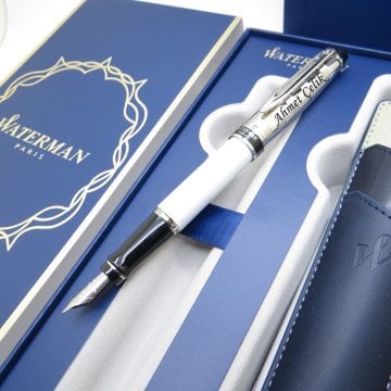 Waterman Expert 3 Deluxe Beyaz CT Dolma Kalem Set | İsme Özel Kalem | Hediye Kalem