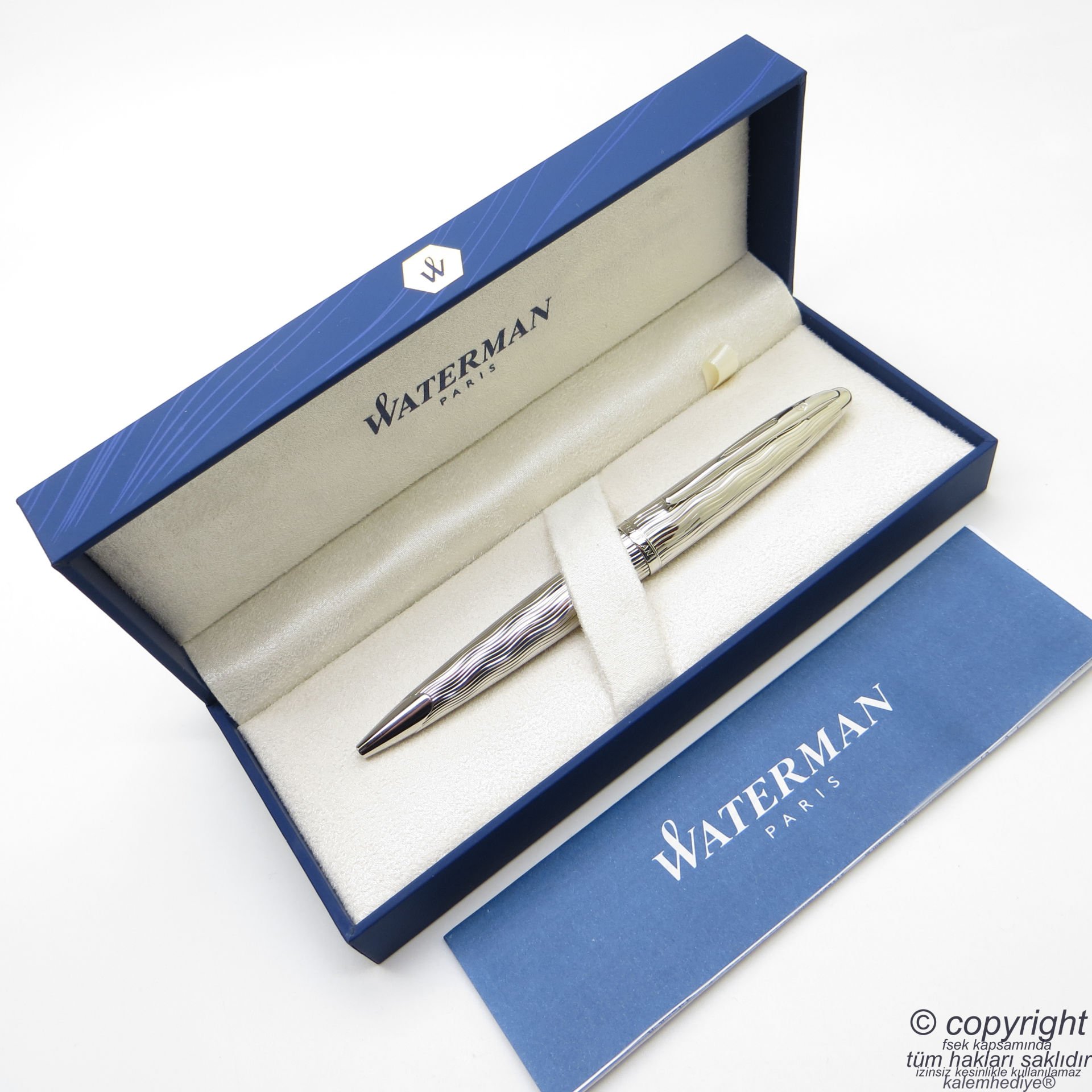 Waterman Carene Essential Silver Tükenmez Kalem | İsme Özel Kalem | Hediye Kalem