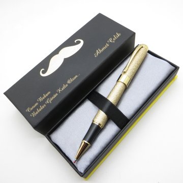 Wings Mono R542 Saten Altın Tükenmez Kalem | İsme Özel Kalem | Hediyelik Kalem