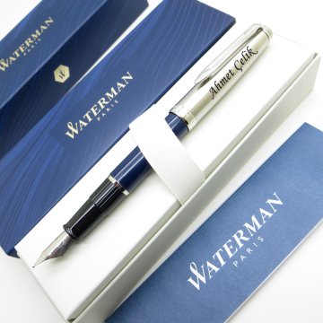 Waterman Embleme Mavi CT Dolma Kalem | İsme Özel Kalem | Hediye Kalem