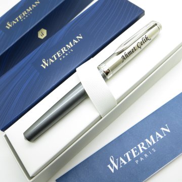 Waterman Embleme Deluxe Gri CT Dolma Kalem | İsme Özel Kalem | Hediye Kalem