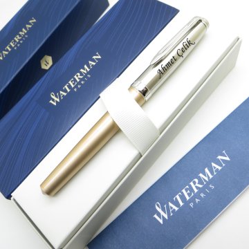 Waterman Embleme Deluxe Altın CT Dolma Kalem | İsme Özel Kalem | Hediye Kalem