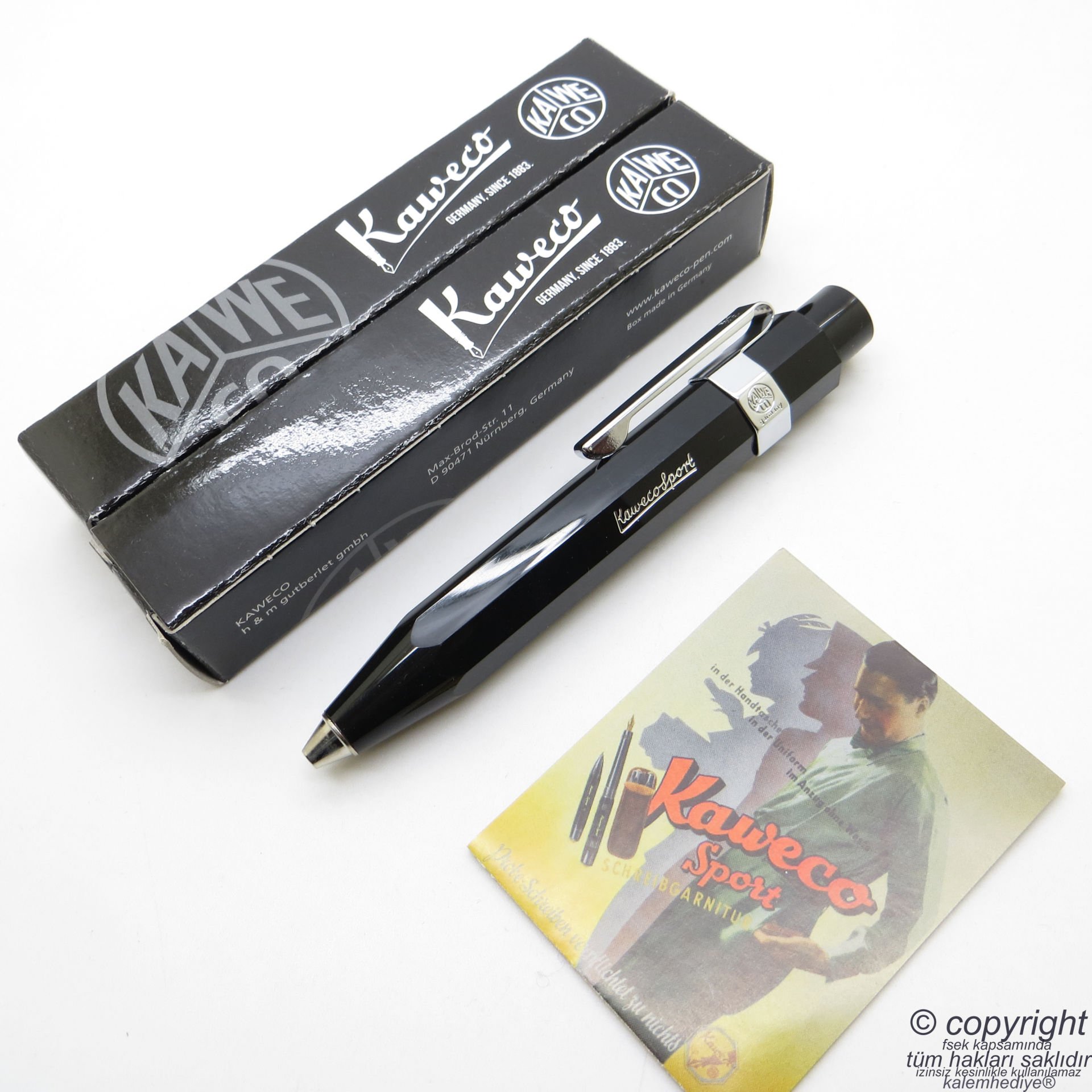 Kaweco Klasik Siyah Tükenmez Kalem | İsme Özel Kalem