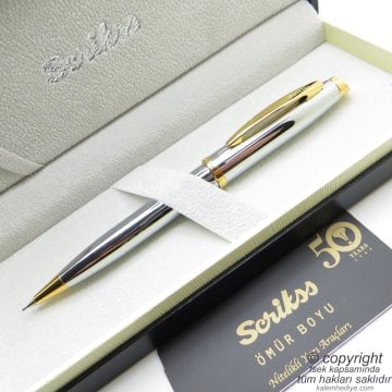 Scrikss 39 Gold Krom Versatil Kalem | Scrikss Oscar | İsme Özel Kalem | Hediye Kalem