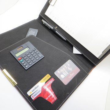 İsme Özel A4 Sekreter Bloknot Taba Termo Deri + Titanyum Roller Kalem |25x31| Kağıtlık-Kartlık-Hesap Makinesi | Hepsi İsme Özel | MED260