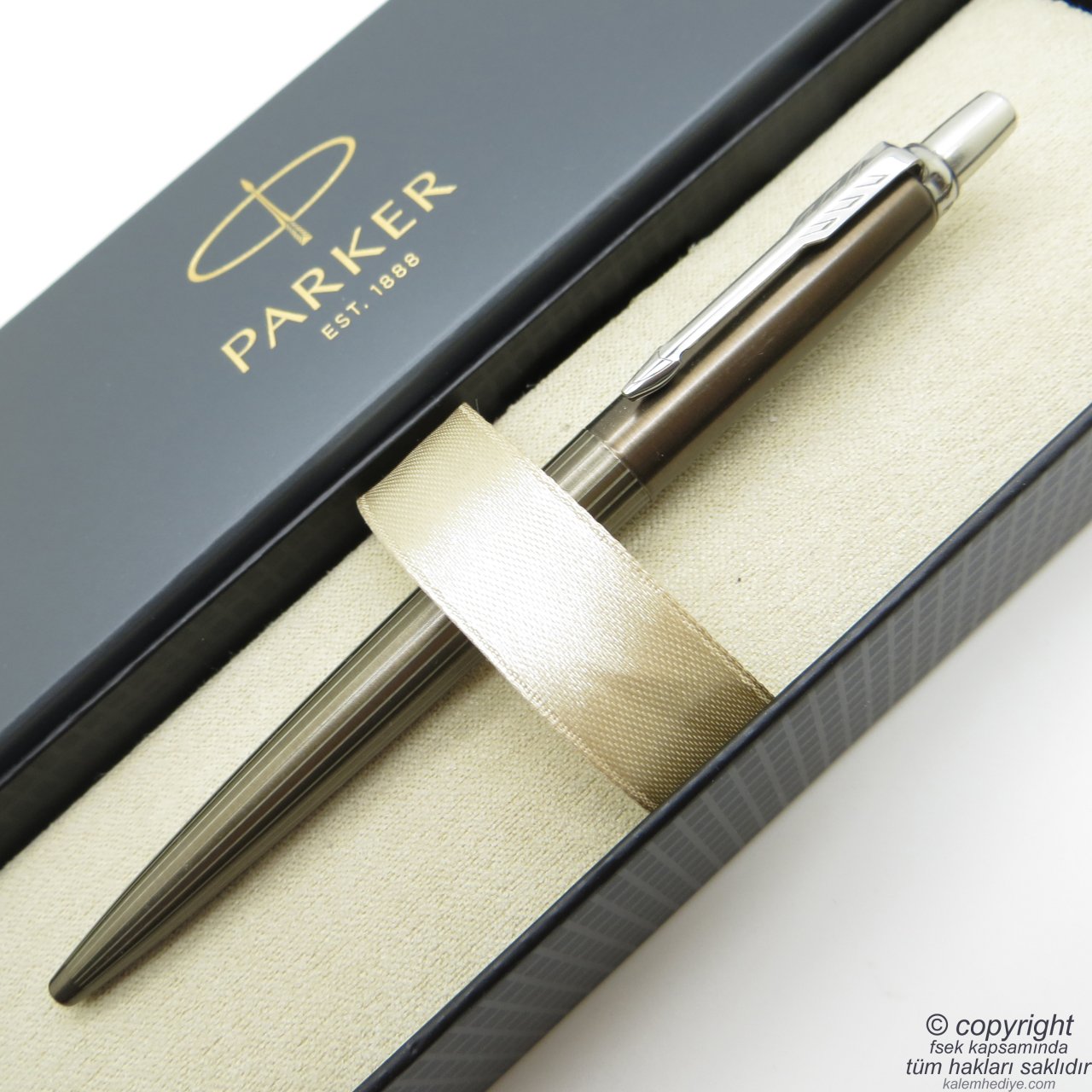Parker Jotter Premium Kahve Çizgili Tükenmez Kalem | İsme Özel Kalem | Hediyelik Kalem