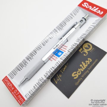 Scrikss Graph-x 0.7mm Gümüşi | İsme Özel Kalem
