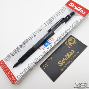 Scrikss Graph-x 0.7mm Mat Siyah| İsme Özel Kalem