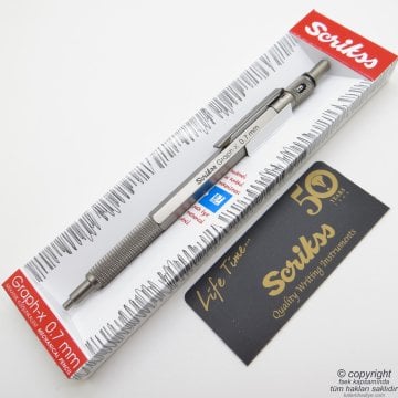 Scrikss Graph-x 0.7mm Kurşun Gri | İsme Özel Kalem