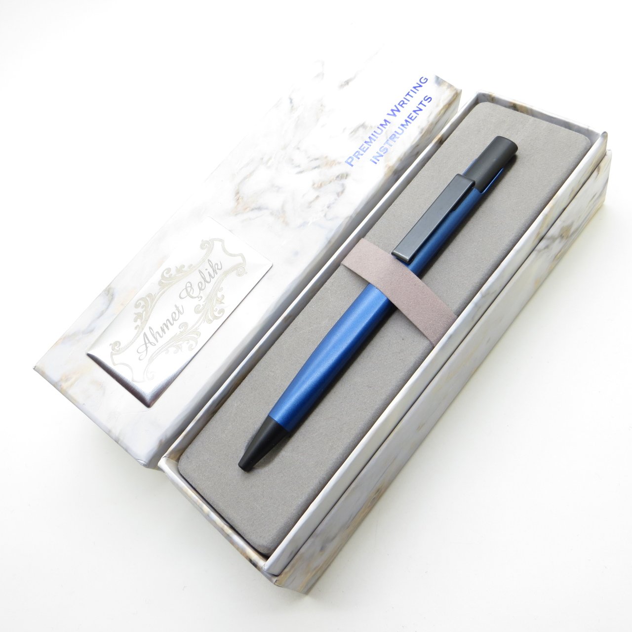 Wings Marble T569 Mavi Tükenmez Kalem | İsme Özel Kalem | Hediyelik Kalem