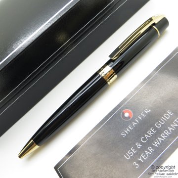 Sheaffer 300 Siyah Altın Tükenmez Kalem | İsme Özel Kalem