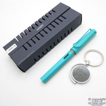 Lamy Safari Candy Dolma Kalem Aqua + Anahtarlık | Lamy Kalem | Hepsi İsme Özel