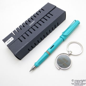 Lamy Safari Candy Dolma Kalem Aqua + Anahtarlık | Lamy Kalem | Hepsi İsme Özel