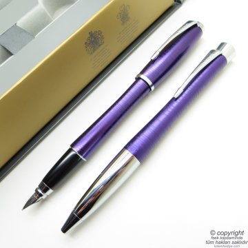 Parker Urban Premium Mor Dolma Kalem + Tükenmez Kalem Set | İsme Özel Kalem | Hediyelik Kalem