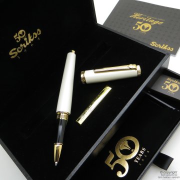 Scrikss Heritage2 50.Yıl Roller Kalem Beyaz Altın | Scrikss Kalem | İsme Özel Kalem | Hediyelik Kalem
