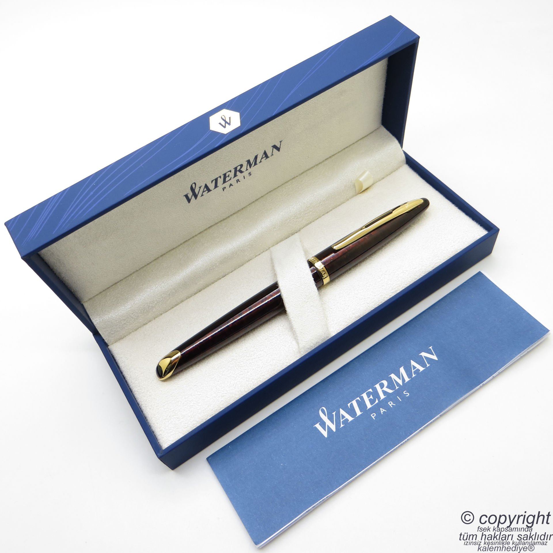 Waterman Carene Marine Amber GT Roller Kalem | İsme Özel Kalem | Hediye Kalem