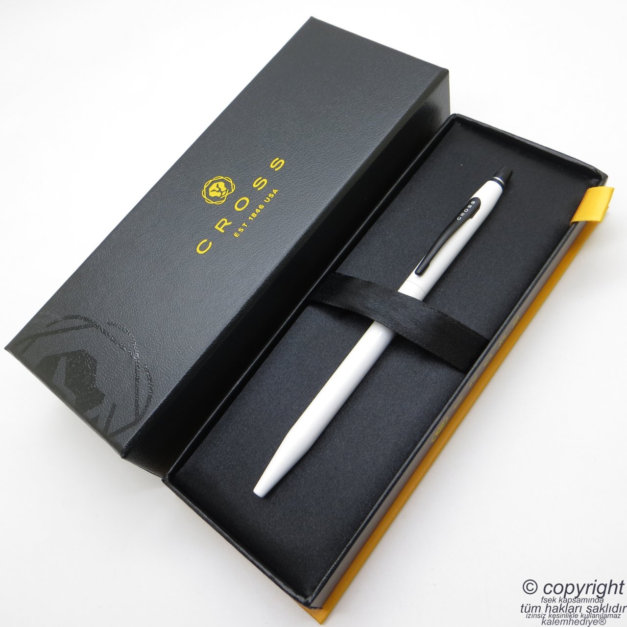 Cross AT0625S-3 Click Jel Tükenmez İnci Beyazı Kalem | İsme Özel Kalem