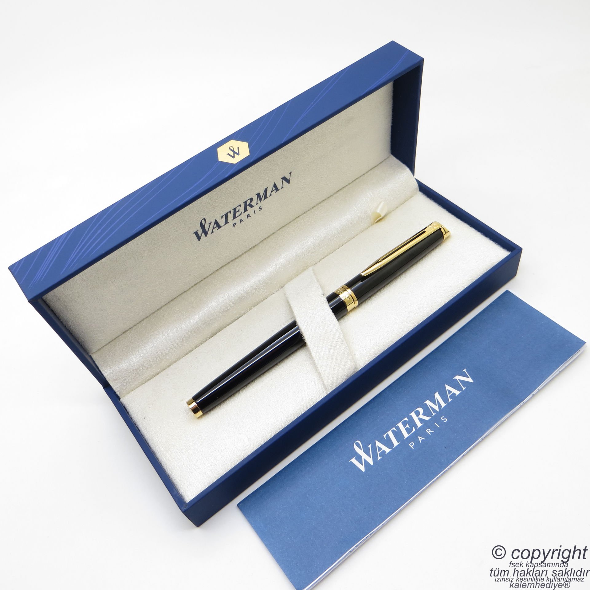 Waterman Hemisphere Parlak Siyah GT Dolma Kalem | İsme Özel Kalem | Hediye Kalem