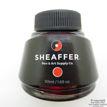Sheaffer 94241 Mürekkep Şişe, 50 ml.Kırmızı Renk