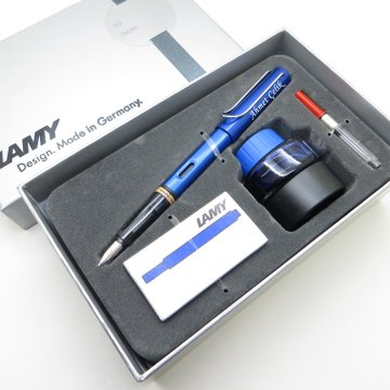 Lamy Al Star Metalik Mavi Dolma Kalem + Piston + Mürekkep + Kartuş | Lamy Kalem | Hepsi İsme Özel