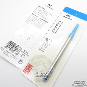 Jinhao Roller Kalem Yedeği Mavi Tekli Paket - Roller Kalem Ucu