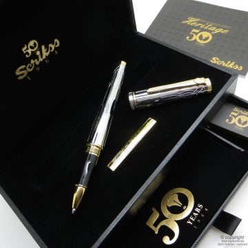 Scrikss Heritage Roller Kalem Gold Krom 50.Yıl | Scrikss Kalem | İsme Özel Kalem | Hediyelik Kalem