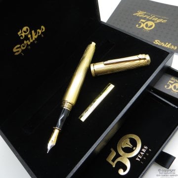 Scrikss Heritage Dolma Kalem 50.Yıl Altın Kaplama Scrikss Kalem | İsme Özel Kalem | Hediyelik Kalem