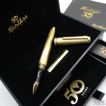 Scrikss Heritage Roller Kalem Altın Kaplama 50.Yıl | Scrikss Kalem | İsme Özel Kalem | Hediyelik Kalem