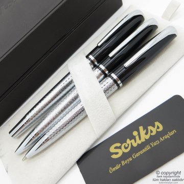 Scrikss 477 3'lü Set | Dolma Kalem + Tükenmez Kalem + Versatil Kalem Set || Scrikss Kalem | İsme Özel Kalem | Hediyelik Kalem
