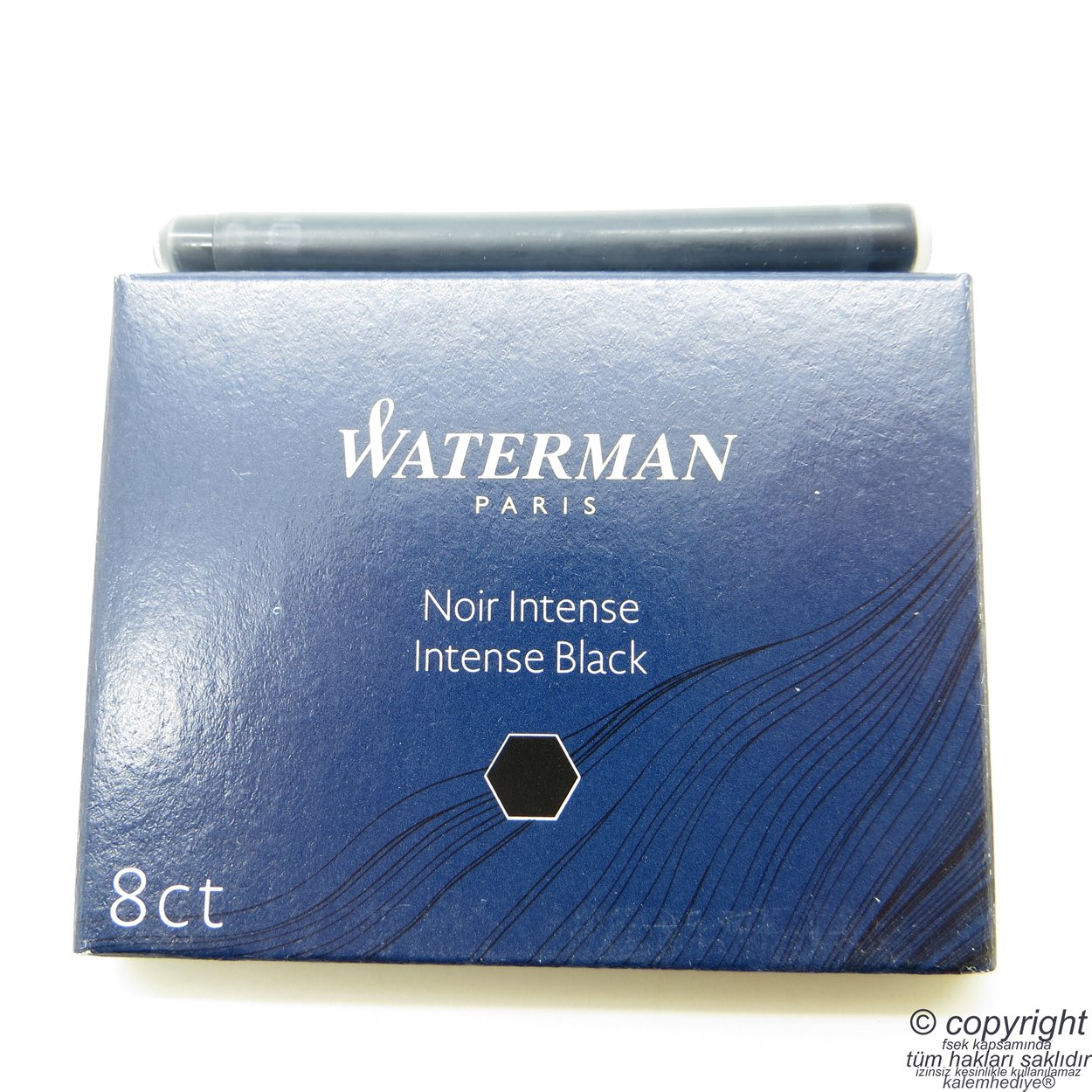 Waterman Siyah Dolma Kalem Kartuşu 8'li Noir Intense - Intense Black
