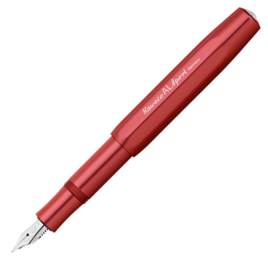 Kaweco 10001563 Al Sport Metalik Kırmızı Dolma Kalem Medium Uç | İsme Özel Kalem