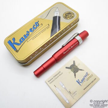 Kaweco 10001563 Al Sport Metalik Kırmızı Dolma Kalem Medium Uç | İsme Özel Kalem