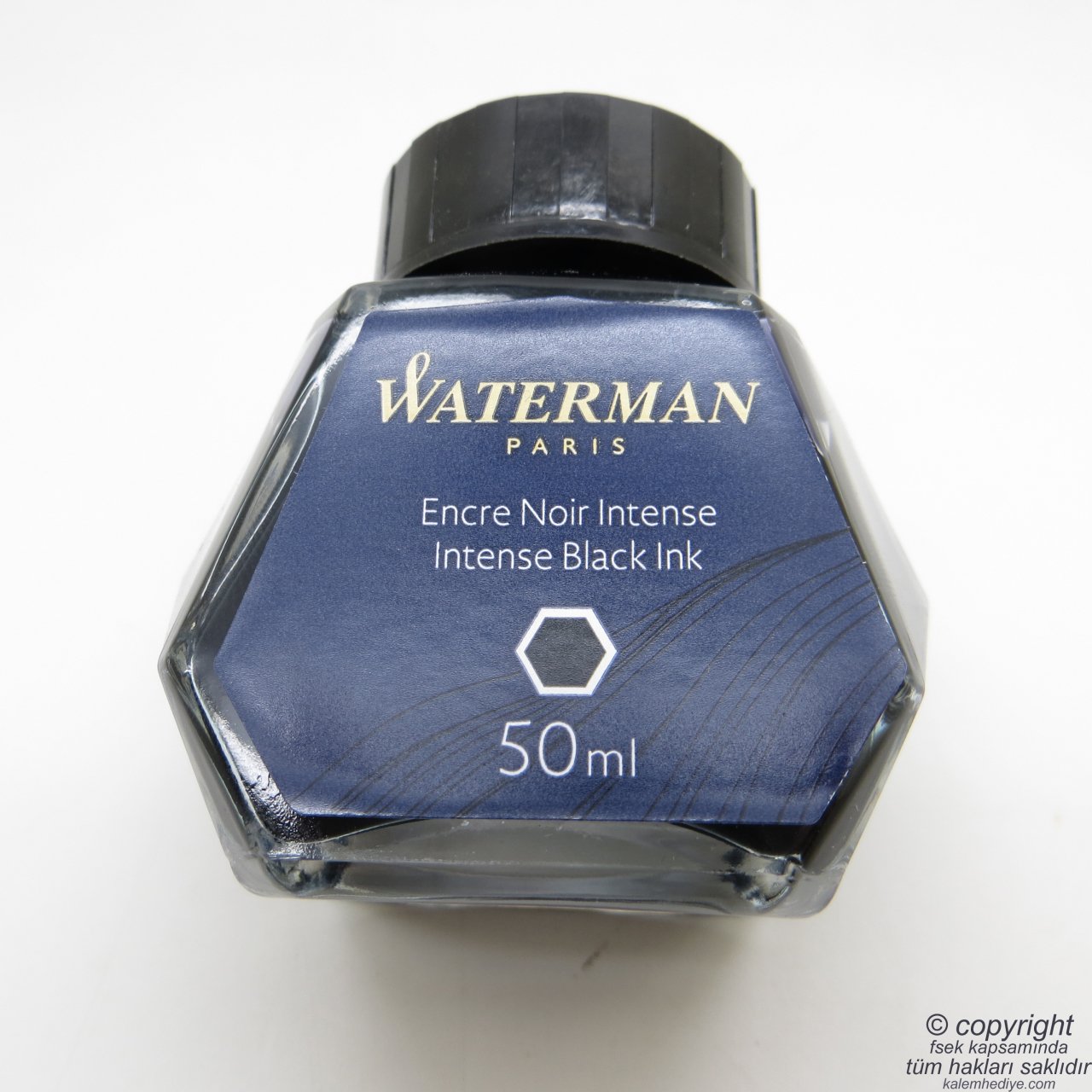 Waterman Siyah Mürekkep 50ml. Şişe - Encre Noir Intense