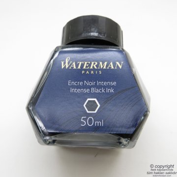 Waterman Siyah Mürekkep 50ml. Şişe - Encre Noir Intense