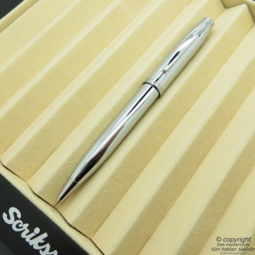 Scrikss 39 Parlak Krom Tükenmez Kalem | Scrikss Kalem | İsme Özel Kalem | Hediyelik Kalem