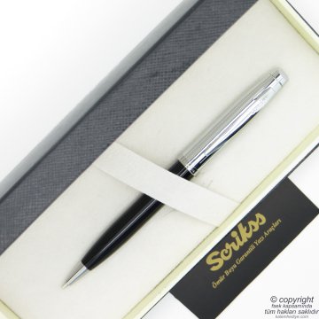 Scrikss 39 Siyah Krom Tükenmez Kalem | Scrikss Kalem | İsme Özel Kalem | Hediyelik Kalem