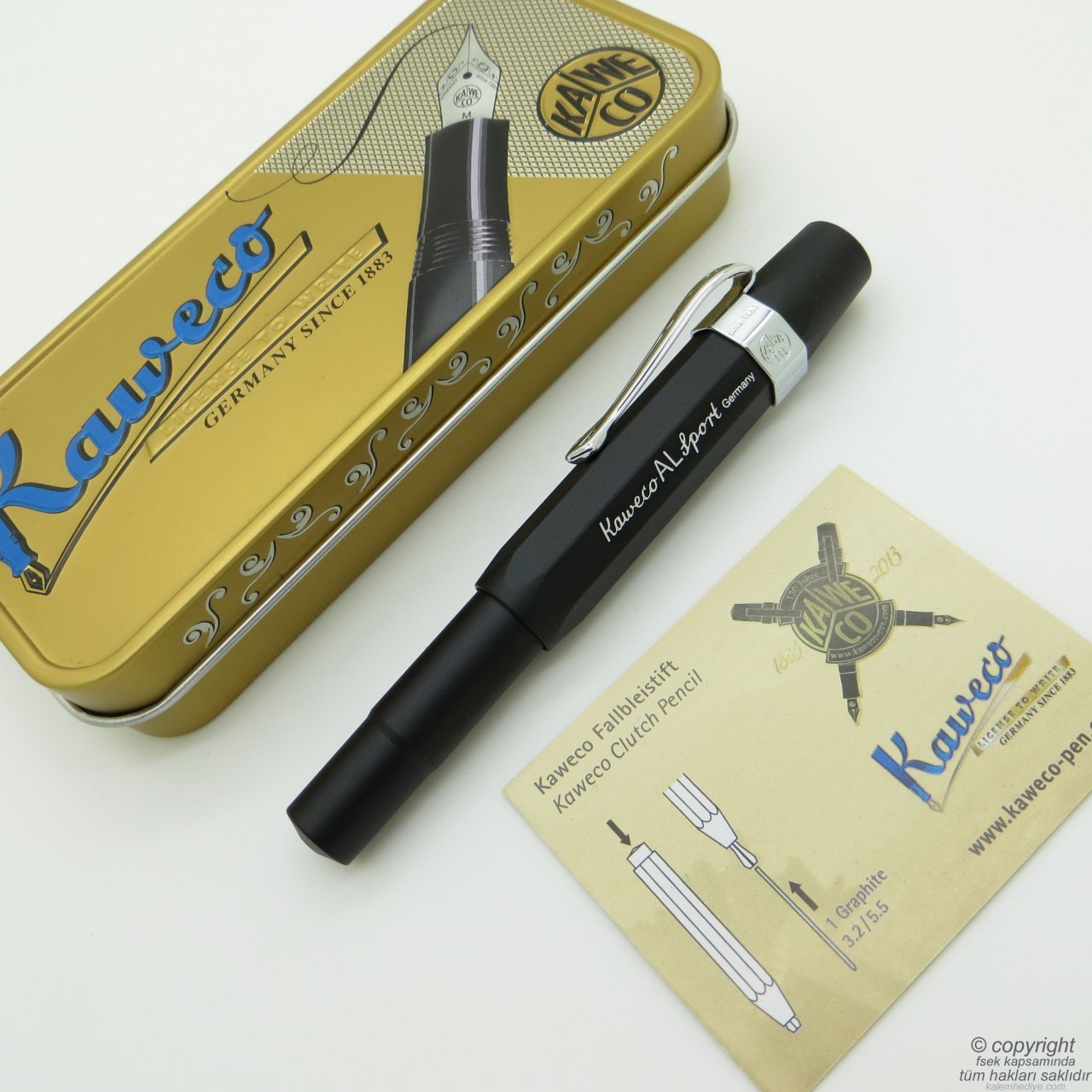 Kaweco 10000146 Ac Sport Siyah Dolma Kalem | İsme Özel Kalem