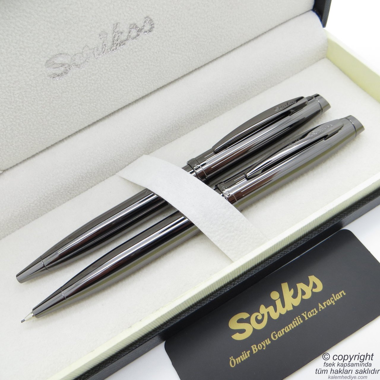 Scrikss 39 Titanyum Tükenmez Kalem + Versatil Kalem Set | Scrikss Kalem | İsme Özel Kalem | Hediyelik Kalem