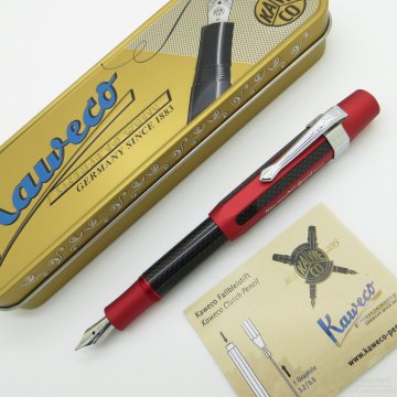Kaweco 10000358 Ac Sport Dolma Kalem Kırmızı-Siyah Medium Uç | İsme Özel Kalem