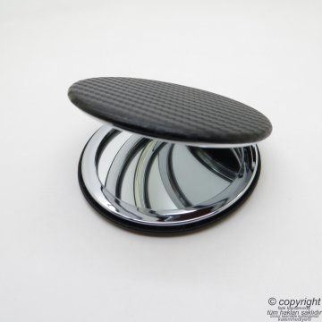 İsme Özel Karbon Siyah El Aynası 236 | Hediyelik Makyaj Aynası