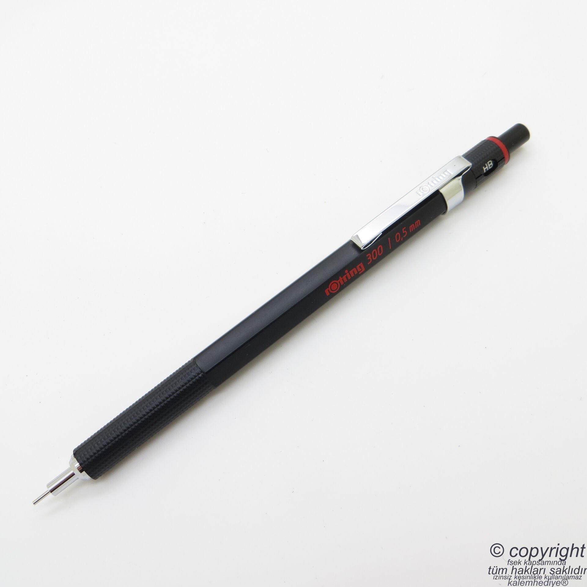 Rotring 300 Mekanik Kurşun Kalem, Siyah 0.5 mm | İsme Özel Kalem