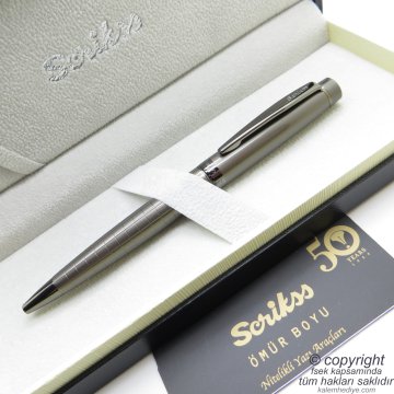 Scrikss 38 Karbon Gri Tükenmez Kalem | Scrikss Kalem | İsme Özel Kalem | Hediyelik Kalem
