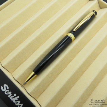 Scrikss 38 Siyah Altın Tükenmez Kalem | Scrikss Kalem | İsme Özel Kalem | Hediyelik Kalem
