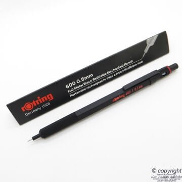 Rotring 600 Mekanik Kurşun Kalem, Siyah 0.5 mm | İsme Özel Kalem