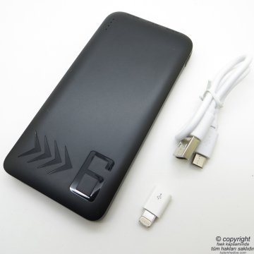 WG-530 Kişiye Özel Powerbank 6000mAh/3.7V ABS LED Kyocera | İsme Özel Powerbank | Hediyelik Teknoloji Ürünü